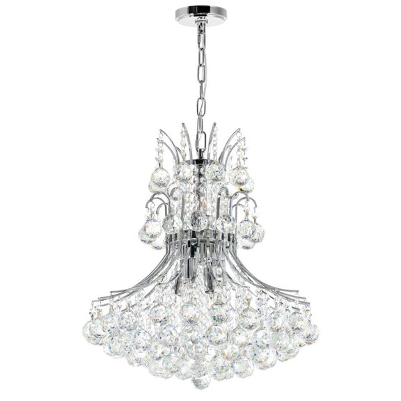 Open Box CWI Lighting Princess 8 Light Down Transitional Metal Chandelier in Chrome