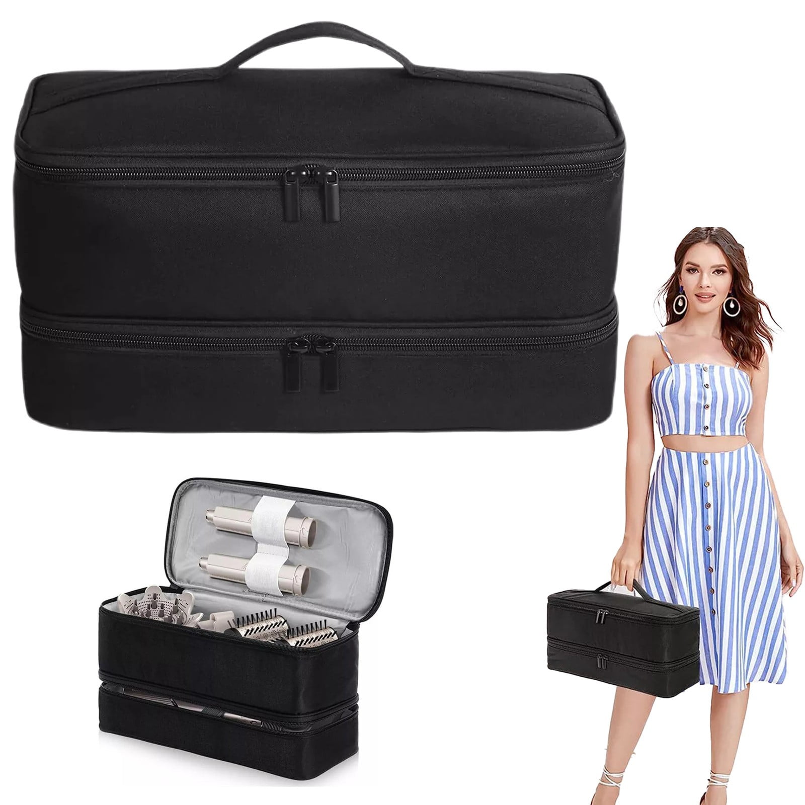 BNNG Clearance Decorative Storage Boxes with Lids Flexstyle Travel Nylon Case Double Layer Carrying Case Box for Portable and Secure Storage Case Box for Flexstyle Travel Storage Bag