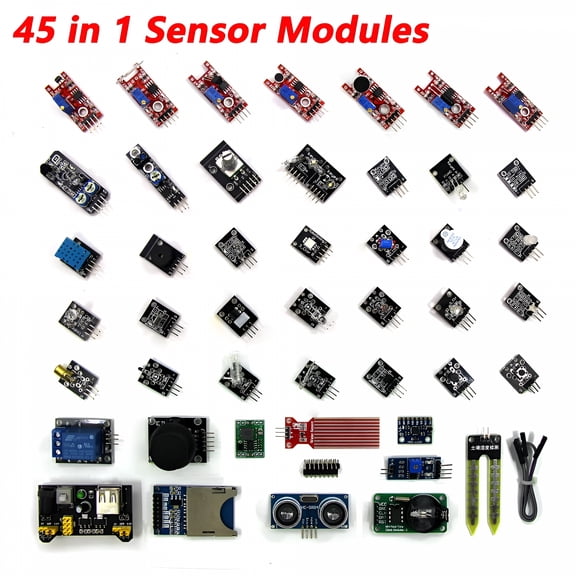 GJX 45 in 1 Sensor Modules Starter Kit DIY for Arduino Upgrade Sensor Kit