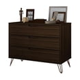 thumbnail image 3 of Manhattan Comfort 103GMC5 Rockefeller Commode Mi-Siècle Moderne avec 3 Tiroirs en Brun, 28.86 x 35.24 x 17.52 Po, 3 of 9