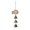 Beige2, variant on Wooden Wind Chime Ornament with Crystal Antique Bronze 3 Bells Car Rearview Bird Fish Shape Hanging Windchime Mirror Home Door Window Wall Decor