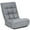 Gray, variant on Gymax 4-Position Floor Chair Folding Lazy Sofa w/Adjustable Backrest & Headrest Black