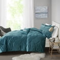 thumbnail image 5 of Full/Queen Velvet Comforter Set with Throw Pillow, 5 of 8