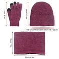 thumbnail image 3 of Conjunto de gorro de punto Jadeshay 3 piezas gorro bufanda guantes invierno, 3 of 8