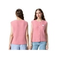 thumbnail image 2 of Komoo Women Vintage Knit Tank Top Sleeveless Crewneck Button Down Summer Sweater Vest Streetwear, 2 of 7
