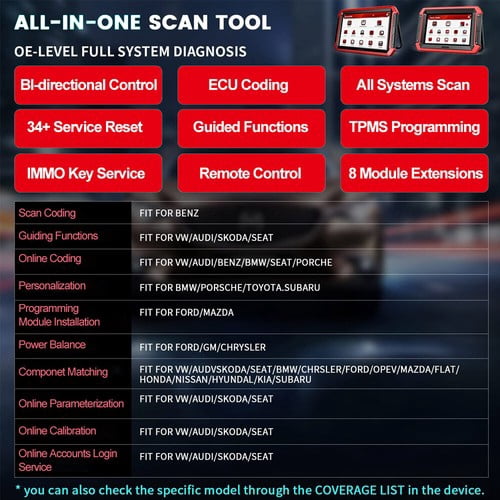 ANCEL DS700 Bidirectional Diagnostic Tool, Automotive OBD2 Scanner All System Diagnostic Scan Tool with 40+ Services, ECU Co-ding, FCA Autoauth, Topology Mapping, 2 Years Free Update