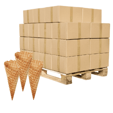 Keebler Colosso WCM Medium Waffle Cone - 216/Case | 16 Cases Per Pallet | 3456 CONES