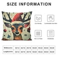 thumbnail image 6 of Nawypu Christmas Deer Picture Throw Pillow Covers Set, Square Throw Pillow for Couch, Bed, Sofa, Bench, Chair,Suitable for All Season Pillow Case for Livingroom Bedroom,2 Pcs White, 6 of 6