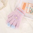 thumbnail image 1 of Guantes para niños, cálidos, de invierno, con forro polar, gruesos, de cinco dedos, multidedos, para niñas, de dedos completos, resistentes al frío, 1 of 6
