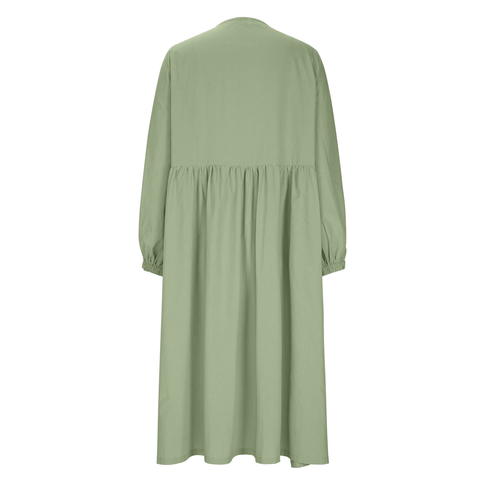 Sentmoon Linen Dresses Summer 2026 Fashion Solid Color V Neck Womens Sundress Stretchy Regular Fit Beach Day Essentials for Travel and Holiday Green XXL