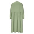 thumbnail image 5 of cocolona Womens Summer Linen Dress Long Sleeve V Neck Long Dress Fashion Casual Loose Vacation Beach Sun Dress, 5 of 6