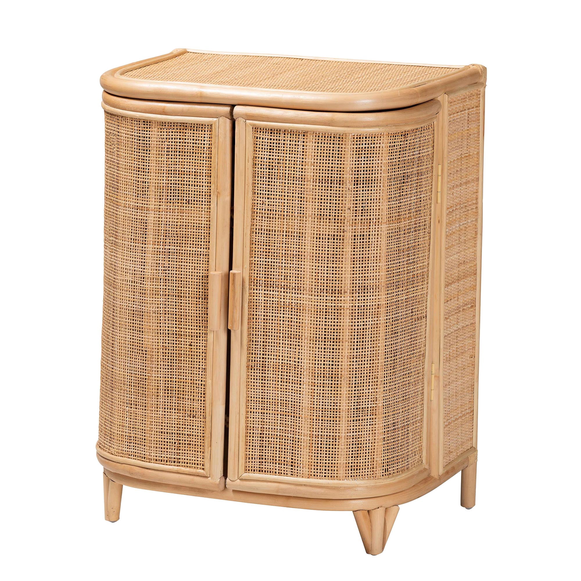 bali & pari Yanka Boho Storage Cabinet, 2-Door, Natural