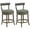 Stone, variant on ROME + OAK Ruxban 26 in Swivel Counter Stool - Reclaimed Oak, Stone Vegan Leather