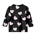 thumbnail image 4 of TZEWGL Hauts pour Tout-Petits Mode Fonctionnelle Imprimée Col Rond Manches 3/4 Vêtements pour Enfants Taille 13-14T, 4 of 5