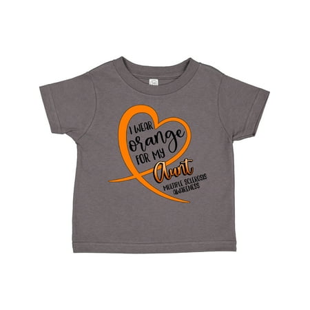 

Inktastic I Wear Orange for My Aunt Multiple Sclerosis Awareness Boys or Girls Toddler T-Shirt