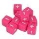 thumbnail image 4 of Juego de dados con signo más menos de 20 piezas, dados de cálculo de operaciones matemáticas de 16mm para enseñanza infantil, color rosa, 4 of 12