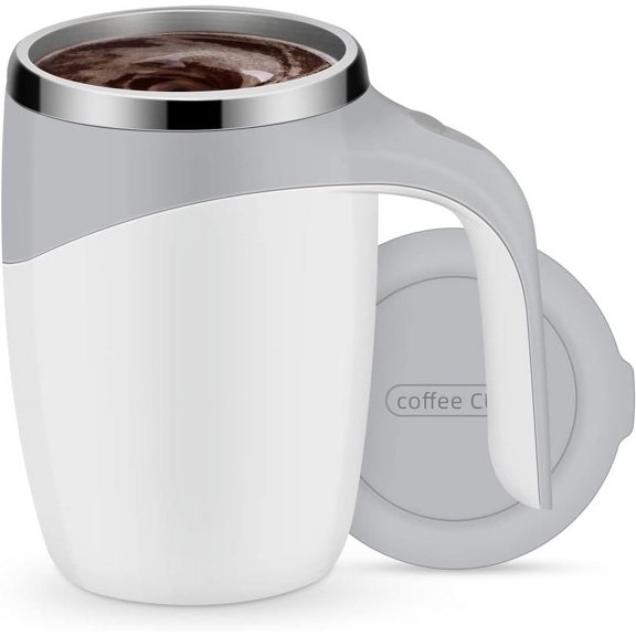 Electric Mixing Cup - Stainless Steel Self Stirring Coffee Mug Cup, Automatic Magnetic Stirring Coffee Mug, for Coffee, Milk, Cocoa, Beverages