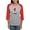 Heather/Red, variant on CafePress - English Bulldog Christmas Long Sleeve T Shirt - Womens Baseball Tee