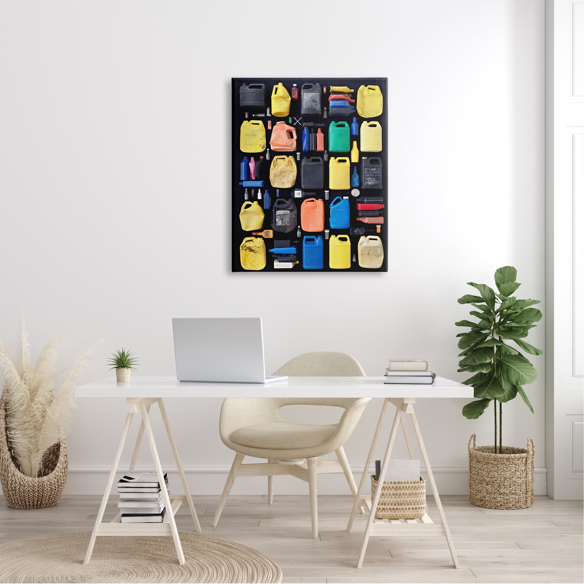 Stupell Industries Intriguing Modern Jetsam Jerrycan Containers Recycling Waste Canvas Wall Art, 30 x 40, Design by Barry Rosenthal