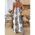 thumbnail image 3 of DOKOTOO Jumpsuits for Women Casual Sleeveless Spaghetti Strap Boho Wide Leg Jumpsuits with Pockets Sky Blue M US8-10, 3 of 10