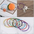 thumbnail image 6 of 6 Inch Wire Keychain Cable Stainless Steel Key Ring Loop, Rose Red, 10 Pack, 6 of 6