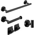 thumbnail image 1 of Juego de Accesorios para Baño 5 Piezas, Toallero de Acero Inoxidable 304, Portarrollos, Gancho para Albornoz, 2 Ganchos Autoadhesivos para Toallas, Acabado Cromado, 1 of 7