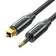 thumbnail image 3 of Cable de audio óptico digital Vention de 3,5 mm, cable coaxial Toslink SPDIF para amplificadores, Blu-ray, Xbox 360, PS4, barra de sonido, cable de fibra, 3 of 5