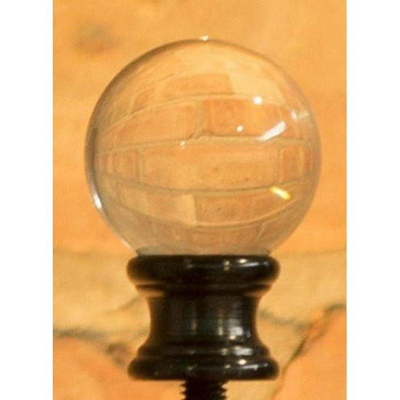 Urbanest Urbanest Crystal Ball Lamp Finial, 1-5/8", Matte Black Base