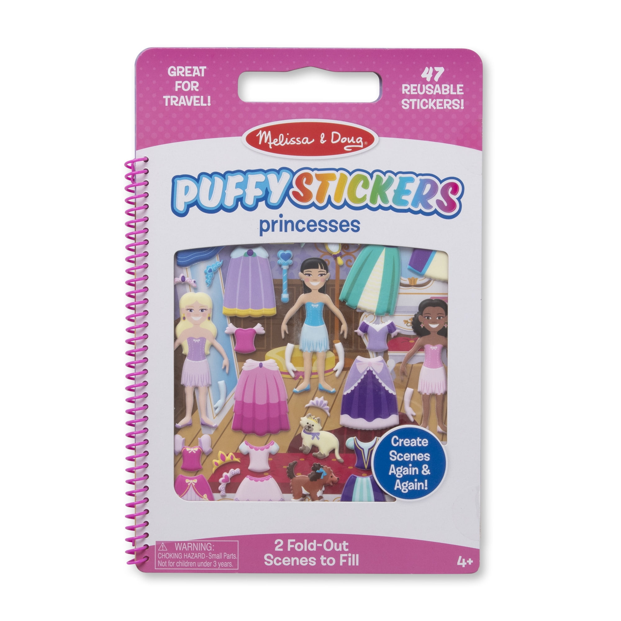 (4 pack) Melissa & Doug Puffy Stickers - Princesses