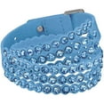 thumbnail image 1 of Swarovski 5523043 Women's Power Blue Fabric Crystals Bracelet, 1 of 3
