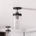 thumbnail image 2 of Evelyn&Zoe Industrial 5" Wide Blackened Bronze Semi Flush Mount, 2 of 6