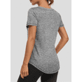 thumbnail image 2 of Rosvigor Plus Size Womens Workout Tops V Neck Tee Shirts Quick Dry Athletic Shirts Women Loose Gym Running Tops, 2 of 7