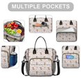 thumbnail image 2 of Highland Cow and Flower Print Insulated Leakproof Lunch Box for Women, Large Lunch Bag for Tween Teen Adult, Loncheras Para Mujer for Work Beach Travel Picnic Camping, 2 of 6