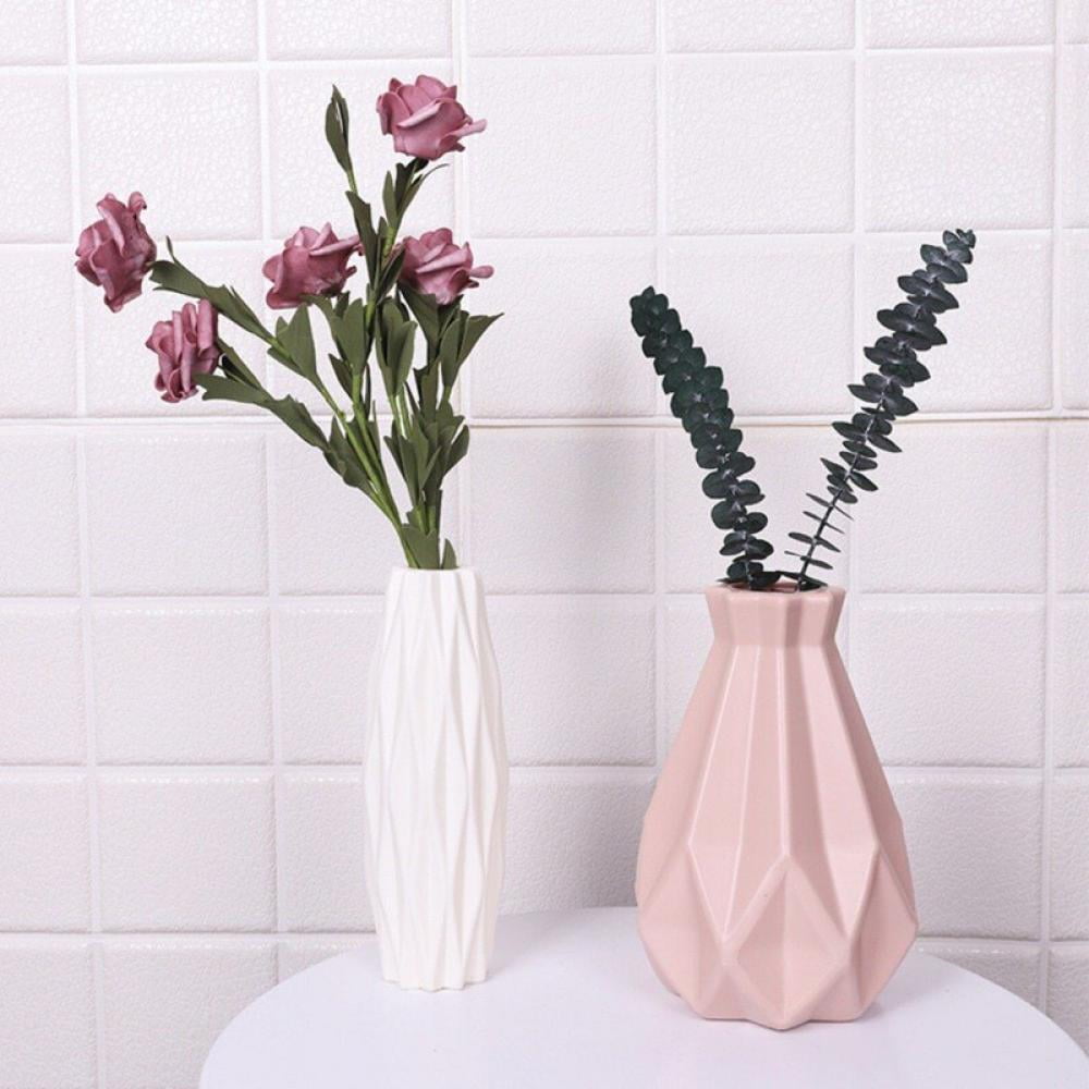 Nordic Flower Vase Decoration Home Plastic Vase Imitation Ceramic Flower Pot 