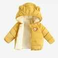 thumbnail image 5 of Godderr Newborn Boys Girls Winter Cotton Coat with Hooded Puffer Down Jacket for Toddler Down Coat Ears Padded Coats Long Sleeve Outerwear for 9M-4Y, 5 of 5