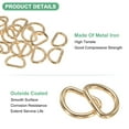 thumbnail image 2 of Uxcell 20-Pack Hebillas en D, 1 Pulgada Hebillas Metálicas en D No Soldadas para Bolsos/Delantales/Cinturones/Cuellos de Mascotas, Hardware de Anillo en D Semicircular [Dorado Claro], 2 of 6