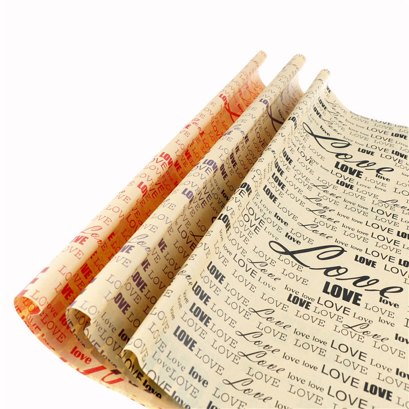 Vintage English Newspaper Gift Flower Wrap Double Sided Wrap For Festival Gif Lq 