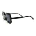 thumbnail image 3 of Runway Razor Blade Shape Plastic Narrow Rectangle Sunglasses All Black, 3 of 4