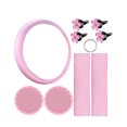 thumbnail image 1 of asddcavvf Auto Accessories Steering Wheel Cover Shoulder Cover Ring Button Buckle Flower Clip 10 Pie, 1 of 6