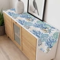 thumbnail image 4 of Summer Coastal Table Runner 90 Inches Long Starfish Shell Coral Watercolor Blue Ocean Table Runners for Dining Room Tabletop Dresser Scarf Home Party Banquet Wedding Holiday Decoration, 4 of 9