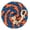Orange Black Blue, variant on Weaver Value Lead Rope Brass Snap 5/8 x 8 Black