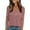 Pink, variant on PRETTYGARDEN Women's Long Sleeve Shirts Fall Fashion Clothes Casual Ribbed V Neck Loose Tunic Tops Lightweight Sweaters