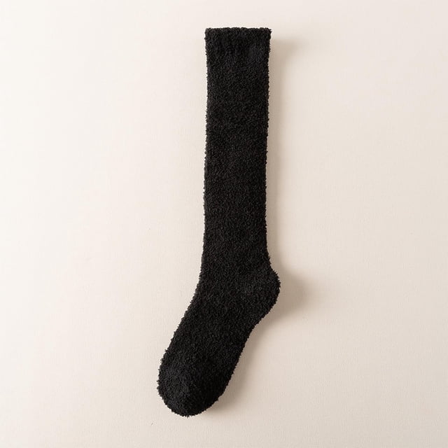 Women's Solid Shank Thickening Winter Warm Sleeping Socks Soft Wool Blend Home Comfort
