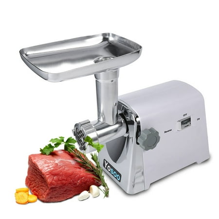 Electric Meat Grinder Mincer Machine Professional 1600W Stainless Steel Heavy Duty Sausage Stuffer with 3 Grinding plates for Home Commercial Food (Best Grinder For Pax)