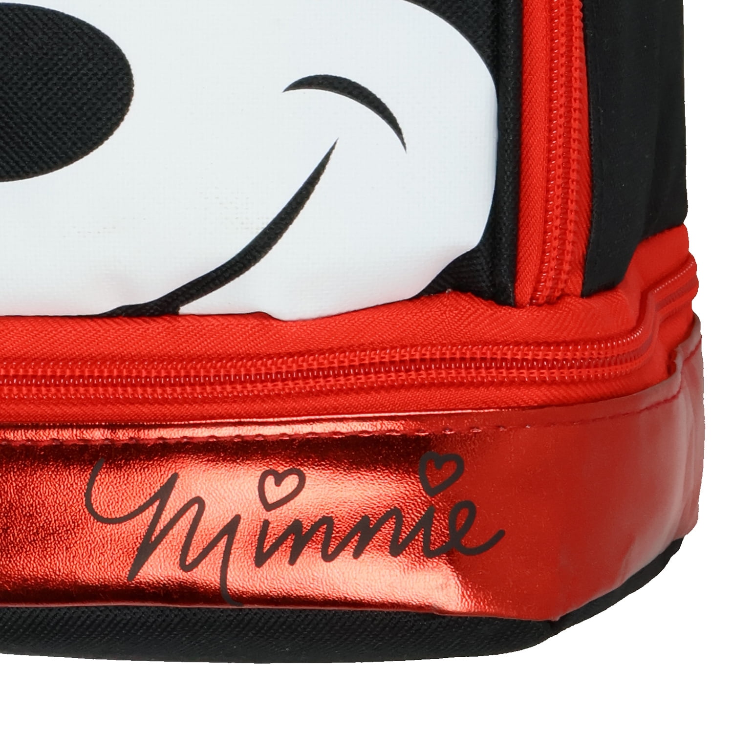 Minnie Mouse Lunch Box Minnie3D Metallic Design Dual Compartment Insulated Lunch Bag Tote 10"