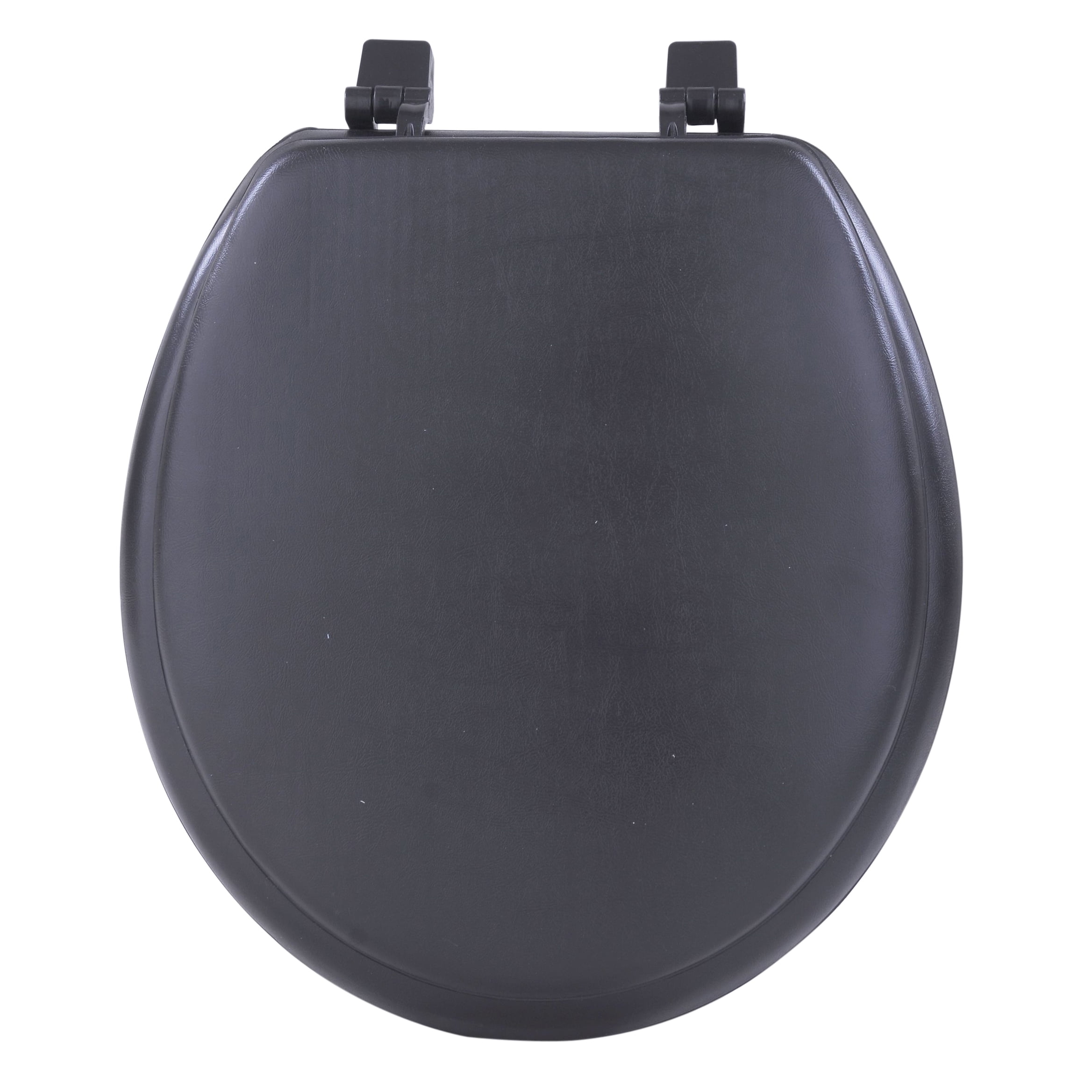 Park Avenue Collection Fantasia 17 Inch Black Soft Standard Vinyl Toilet Seat