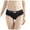 Black, variant on Women's Threaded Mid Waist Sexy Cute Plus Size Soaking Wet Air Not Tight Panties
