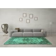 thumbnail image 3 of Ahgly Company Indoor Rectangle Persian Turquoise Blue Traditional Area Rugs, 5' x 8', 3 of 4