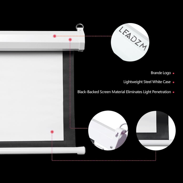 AsterOutdoor 100" Motorized Projector Screen with Remote photo 7