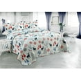 thumbnail image 1 of Marina Decoration Rich Printed Embossed Pinsonic Coverlet Bedspread Ultra Soft Bedding Summer Christmas Quilt Set with Shams, Xmas Reindeer and Tree Pattern, 1 of 7